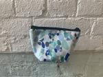 Product Description: Sea Glass Print Small Cosmetic Bag