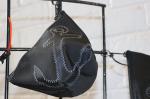 Product Description: Black-on-Black Anchor Small Cosmetic Bag