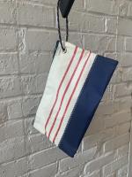 Product Description: Red Mariner Stripe Large Wristlet