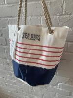 Red Mariner Stripe Beverage Bucket Bag